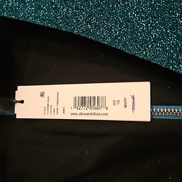 NWT Alice & Olivia Inka Turquoise Dress - Picture 6 of 8